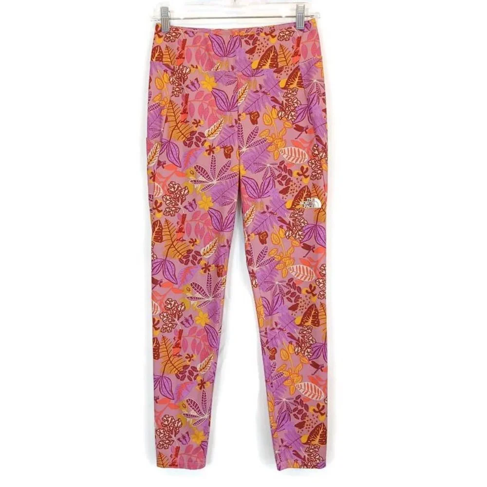 THE NORTH FACE GIRLS Sz XL FLASHDRY On Moutain Tights, Pocket Athletic High Rise - Picture 2 of 12